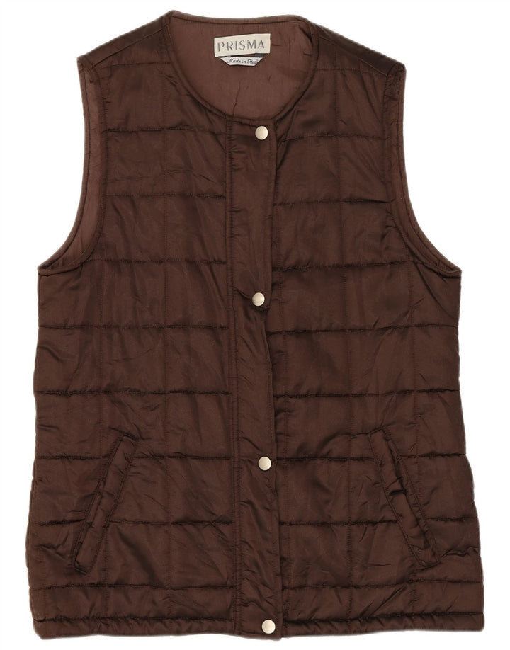 Gilet imbottito da donna Prisma UK 12 Acetato marrone medio