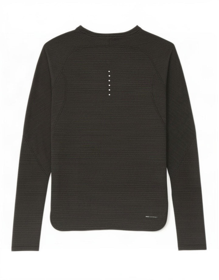 Maglia Nike da uomo a manica lunga piccola in poliestere a righe kaki