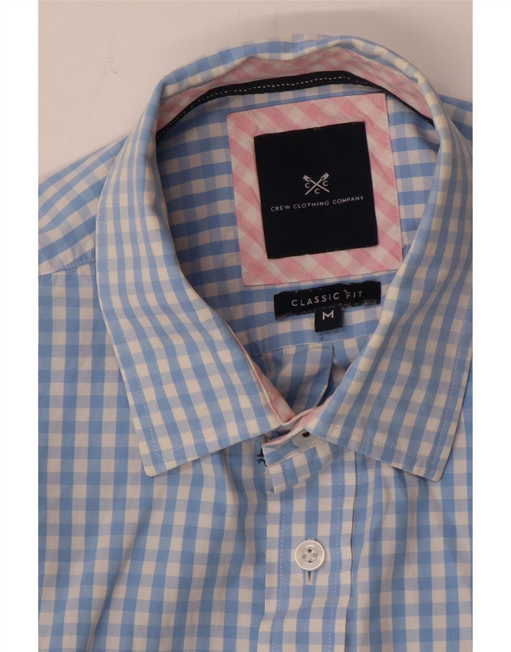 Crew Clothing Camicia da uomo dal taglio classico a quadretti blu medio