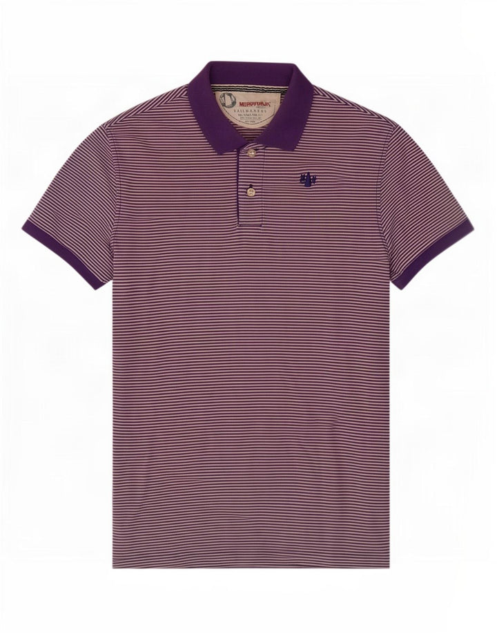 Polo da uomo Murphy & Nye grande gessato viola
