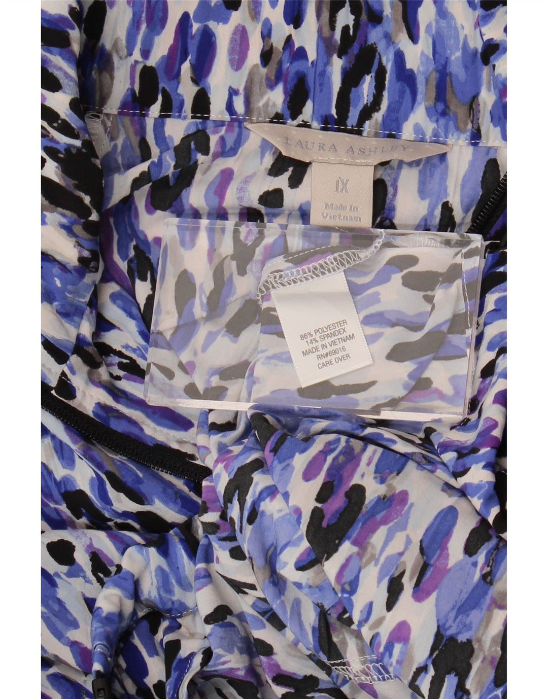 LAURA ASHLEY Giacca a vento da donna UK 18 XL Stampa animale multicolore