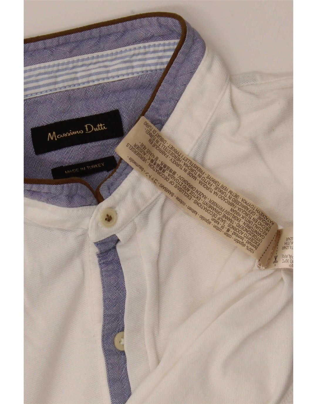 Polo Uomo Massimo Dutti Cotone Bianco Medio