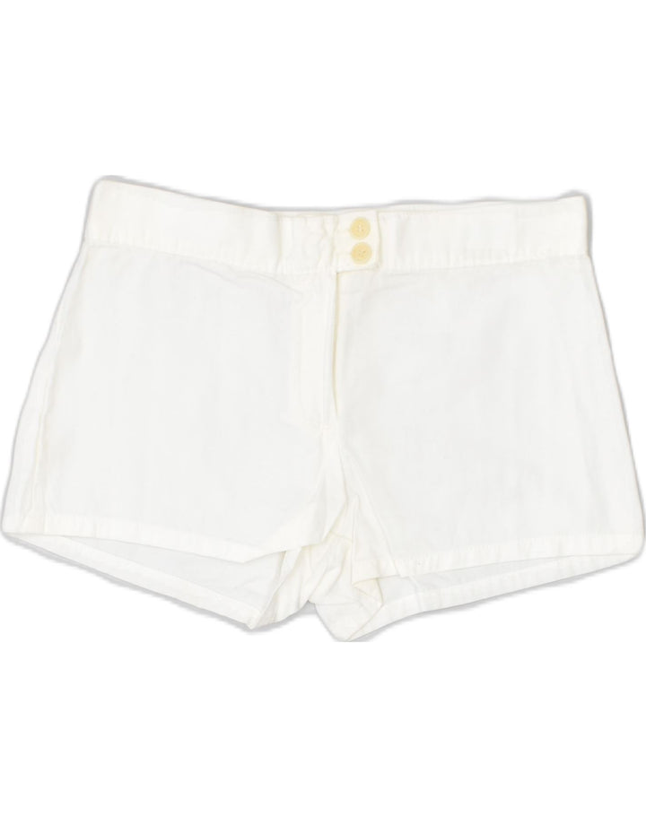 BENETTON Womens Casual Shorts IT 40 Small W28 White Cotton | Vintage Benetton | Thrift | Second-Hand Benetton | Used Clothing | Messina Hembry 