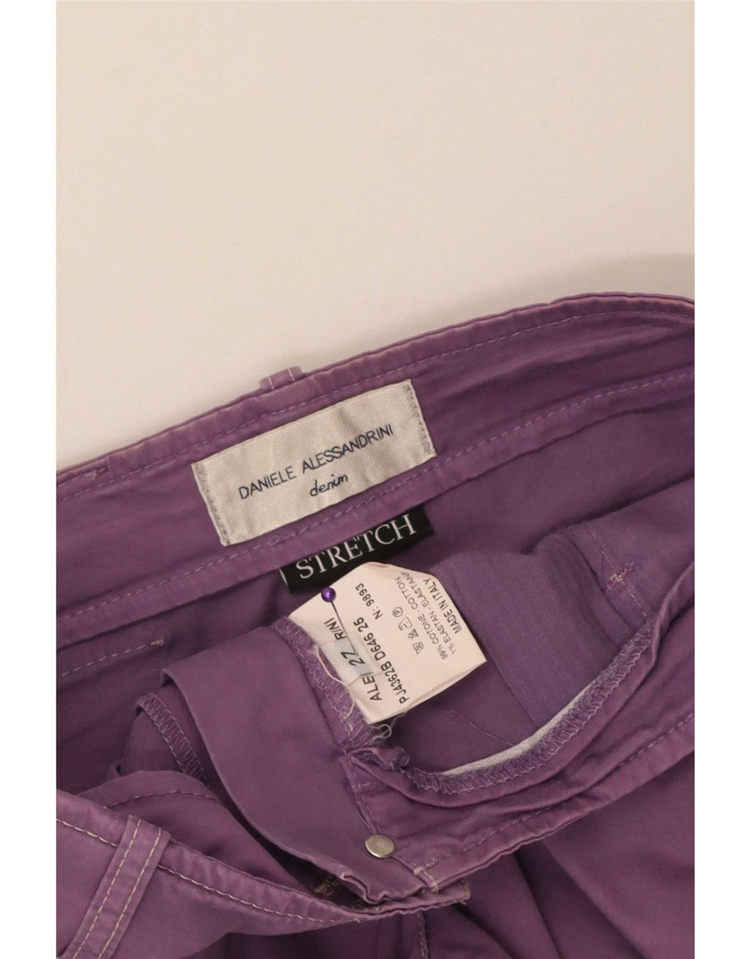 Pantalone Caldo Donna Daniele Alessandrini W27 Piccolo Viola Cotone