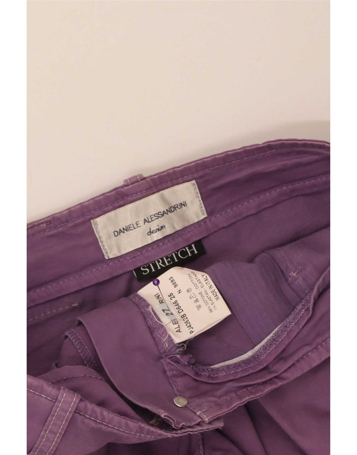 Pantalone Caldo Donna Daniele Alessandrini W27 Piccolo Viola Cotone