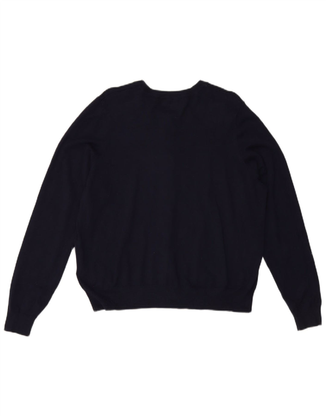 MARKS & SPENCER Maglione cardigan corto da donna UK 20 2XL Viscosa blu navy