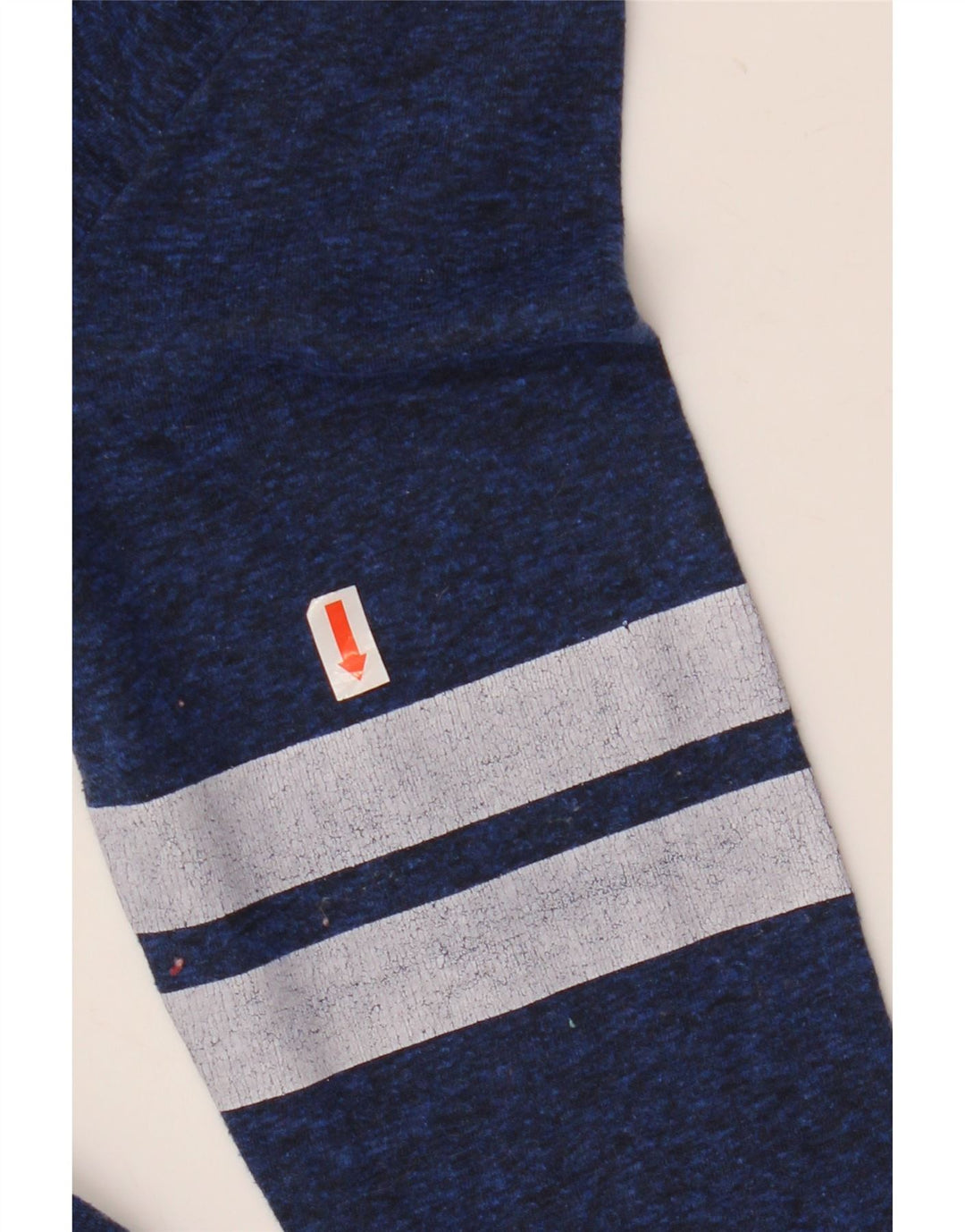 SUPERDRY Top grafico da donna manica 3/4 UK 2 2XS poliestere blu navy