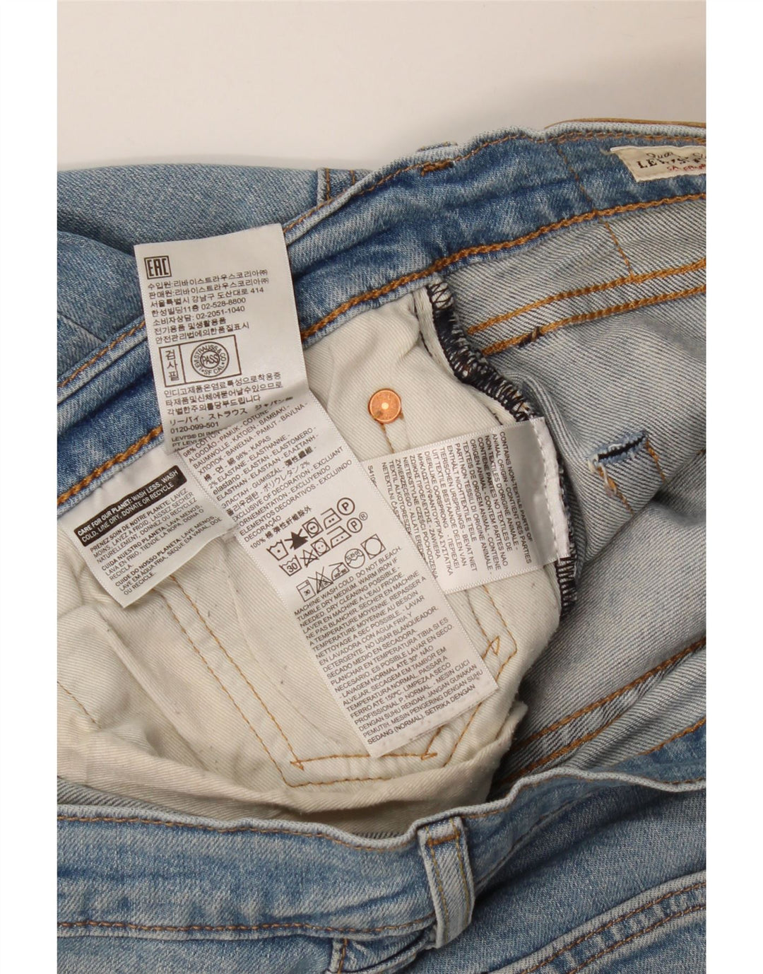 Jeans Levi's Uomo 512 Slim Tapered W32 L30 Cotone Blu