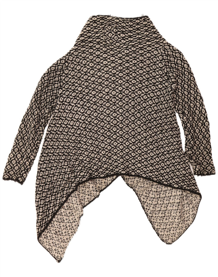 Maglione Cardigan Aperto Oversize da Donna ZARA UK 14 Medio Nero Acrilico