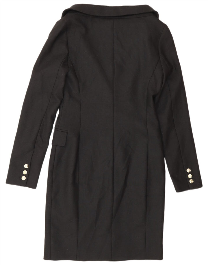 Cappotto doppiopetto da donna Karen Millen UK 8 piccolo poliestere nero