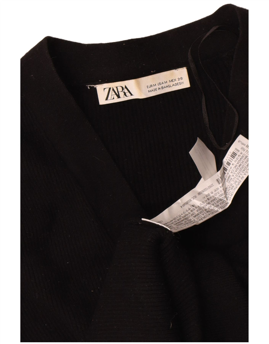 Maglione cardigan da donna Zara UK 14 viscosa nera media