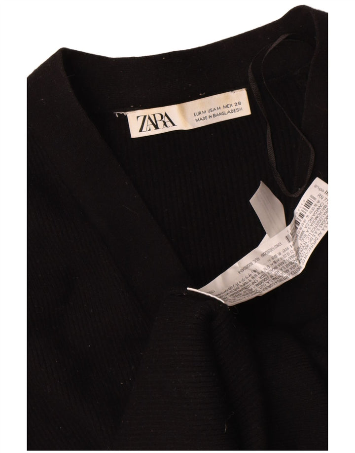 Maglione cardigan da donna Zara UK 14 viscosa nera media