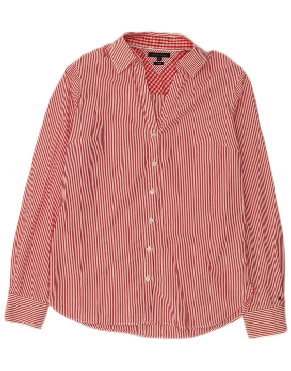 Camicia aderente da bambino Tommy Hilfiger 9-10 anni in cotone a righe rosse