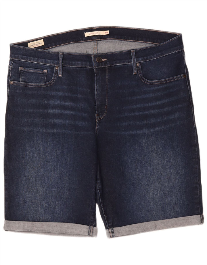 Pantaloncini di jeans Bermuda da donna Levi's US 18 2XL W40 Cotone blu