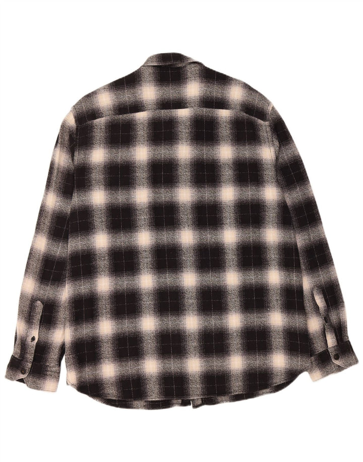 PEPE JEANS Camicia da uomo in flanella vestibilità regolare XL in cotone a quadri nero