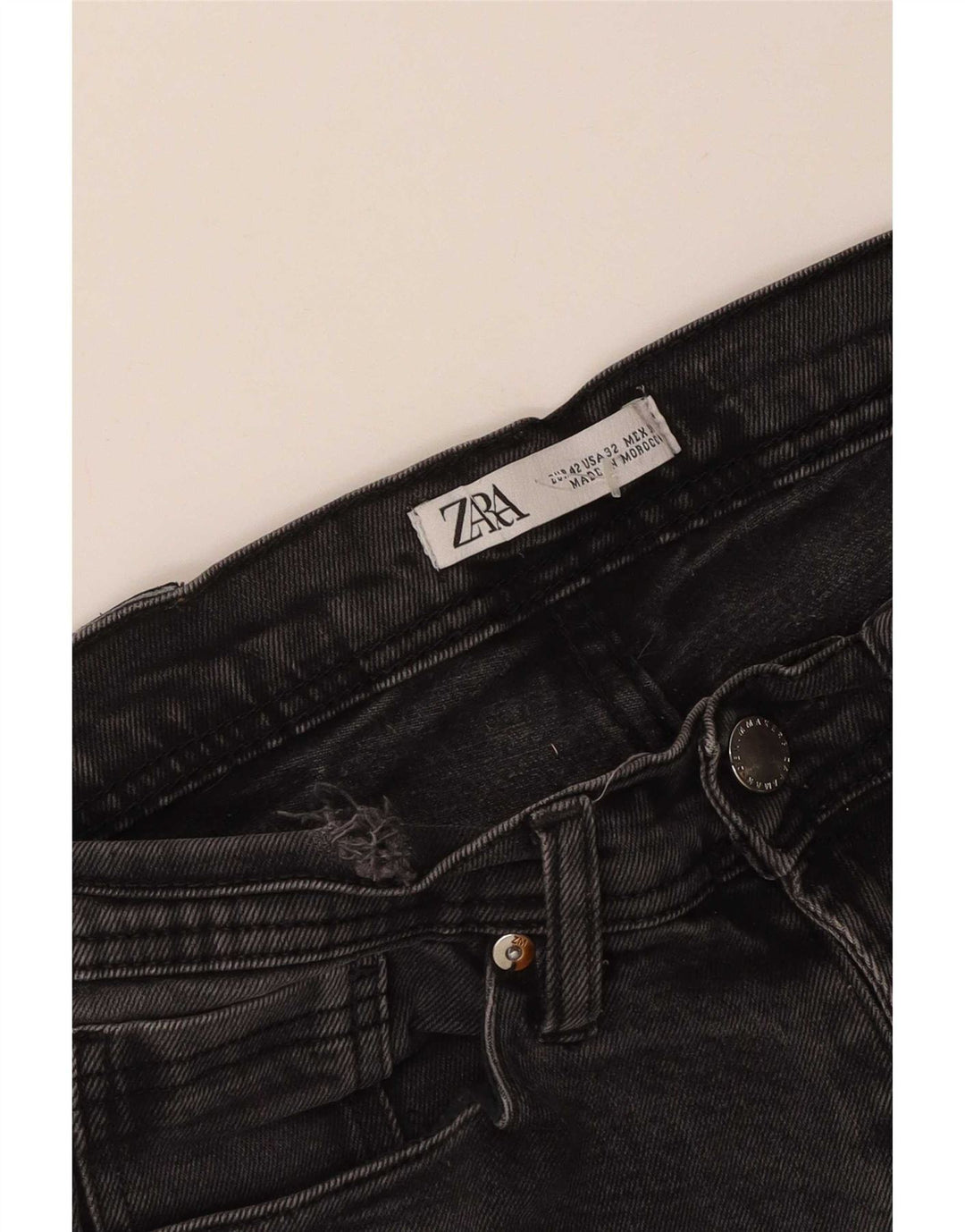 Jeans slim da uomo Zara EU 42 Large W32 L28 Neri