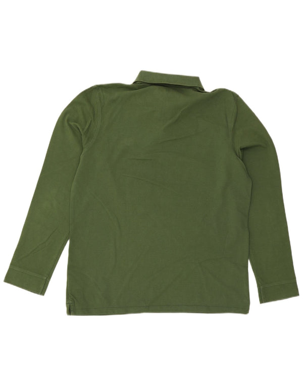 Polo da uomo slim fit a maniche lunghe Timberland XL in cotone verde