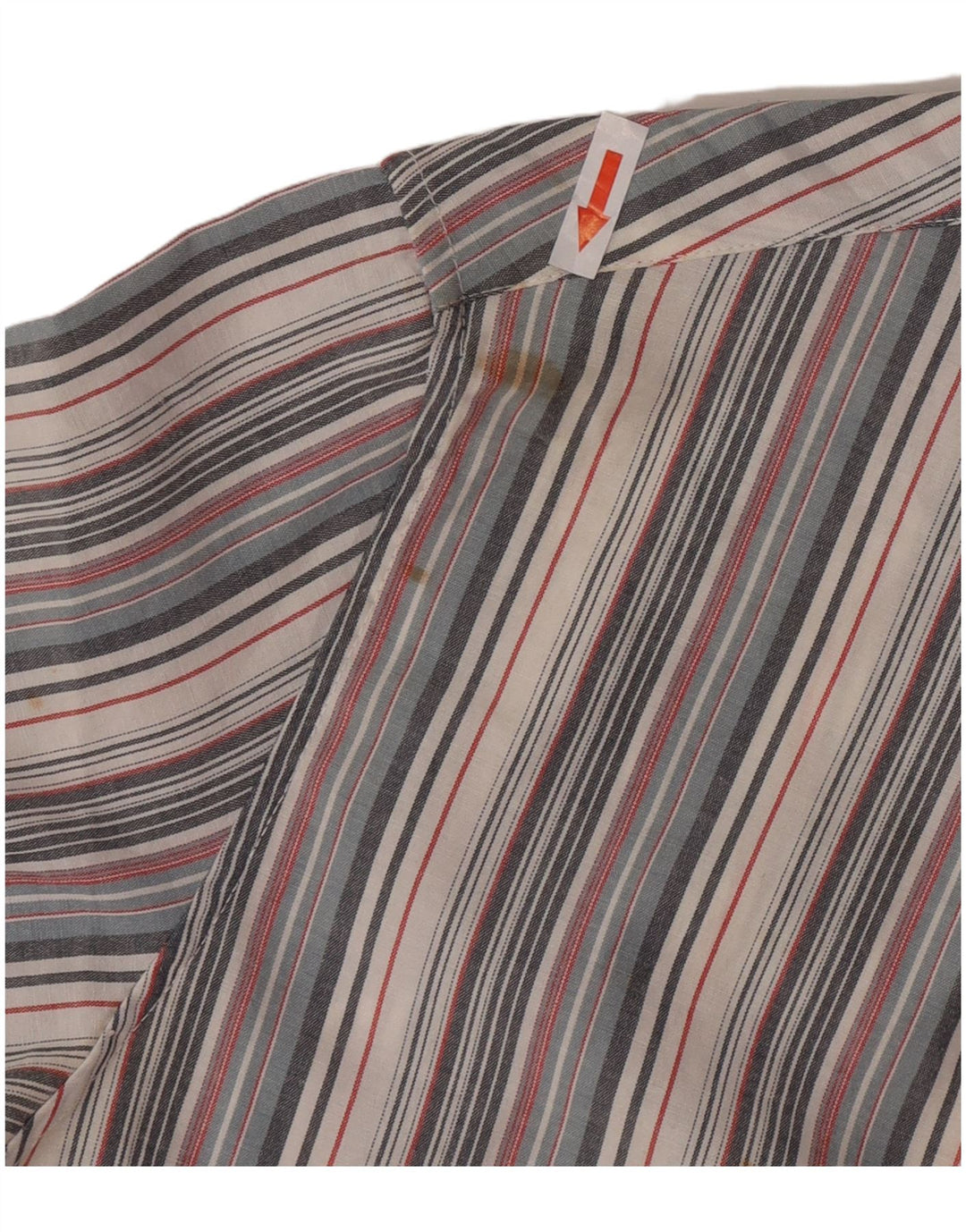 Camicia a maniche corte da uomo French Connection piccola in cotone a righe grigie