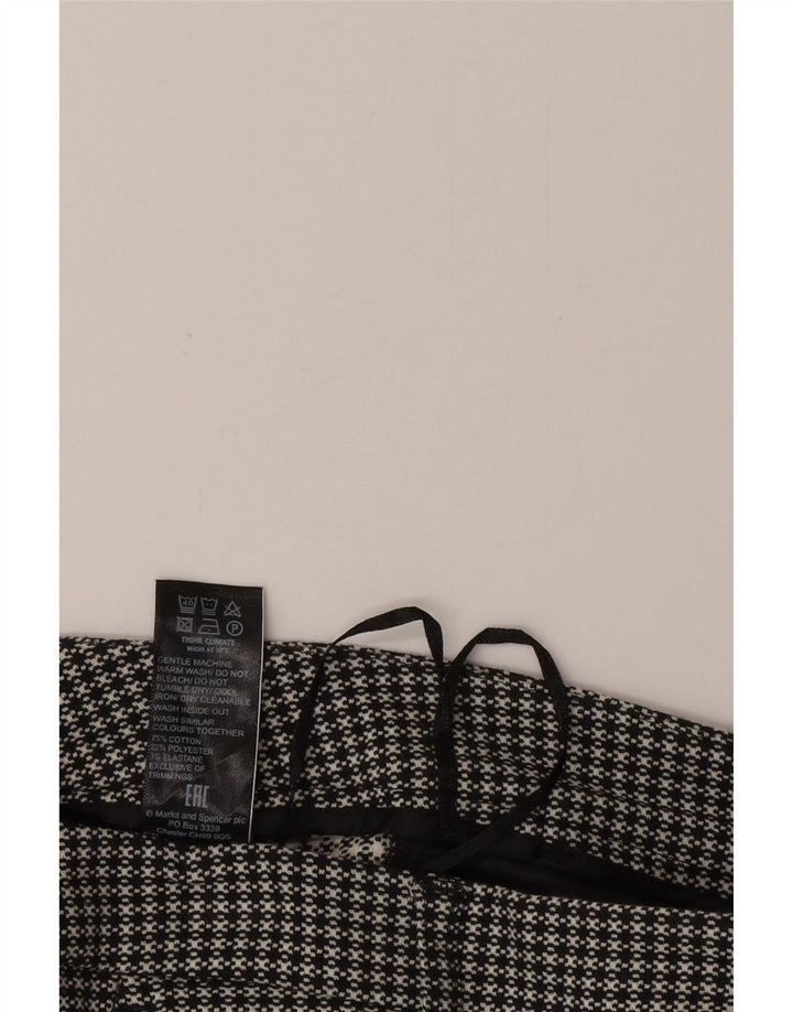 Pantaloni chino corti da donna Marks & Spencer UK 12 medi W30 L25 neri