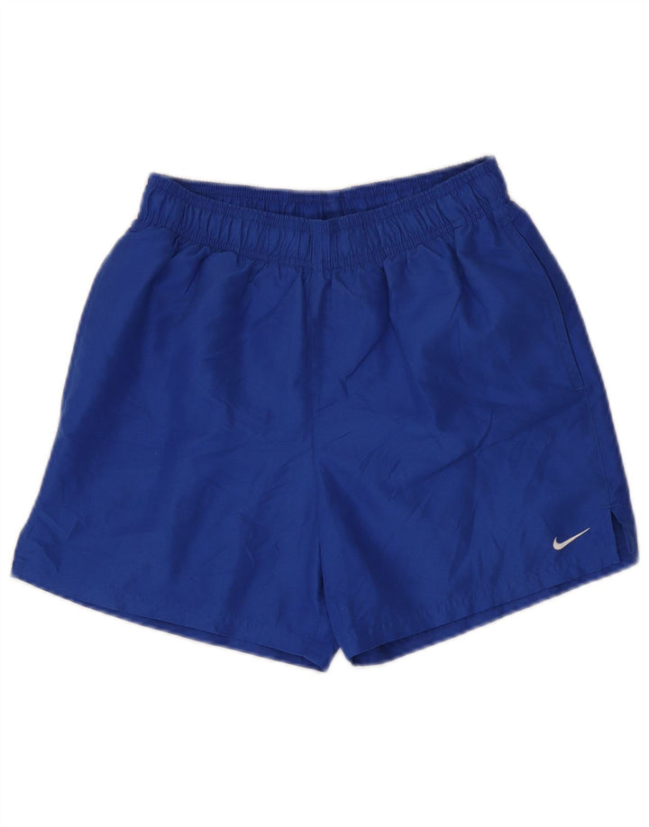 Pantaloncini sportivi da donna Nike UK 8 Small blu poliestere