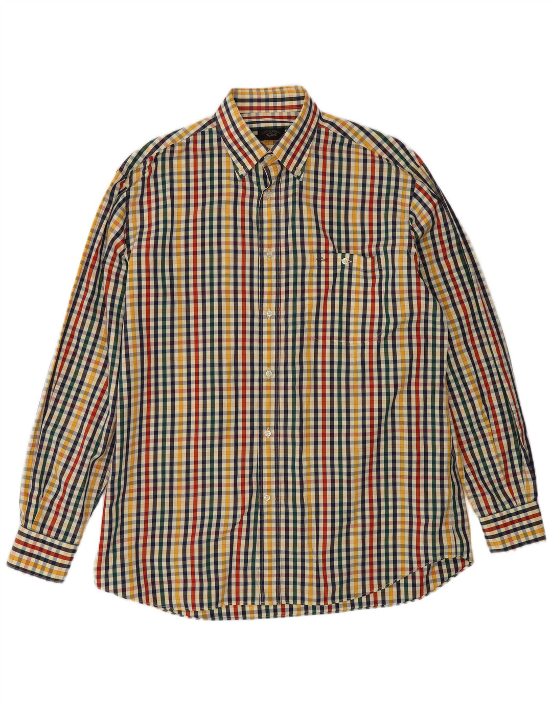 Paul & Shark Camicia da yachting da uomo taglia 41 grande quadretto multicolore