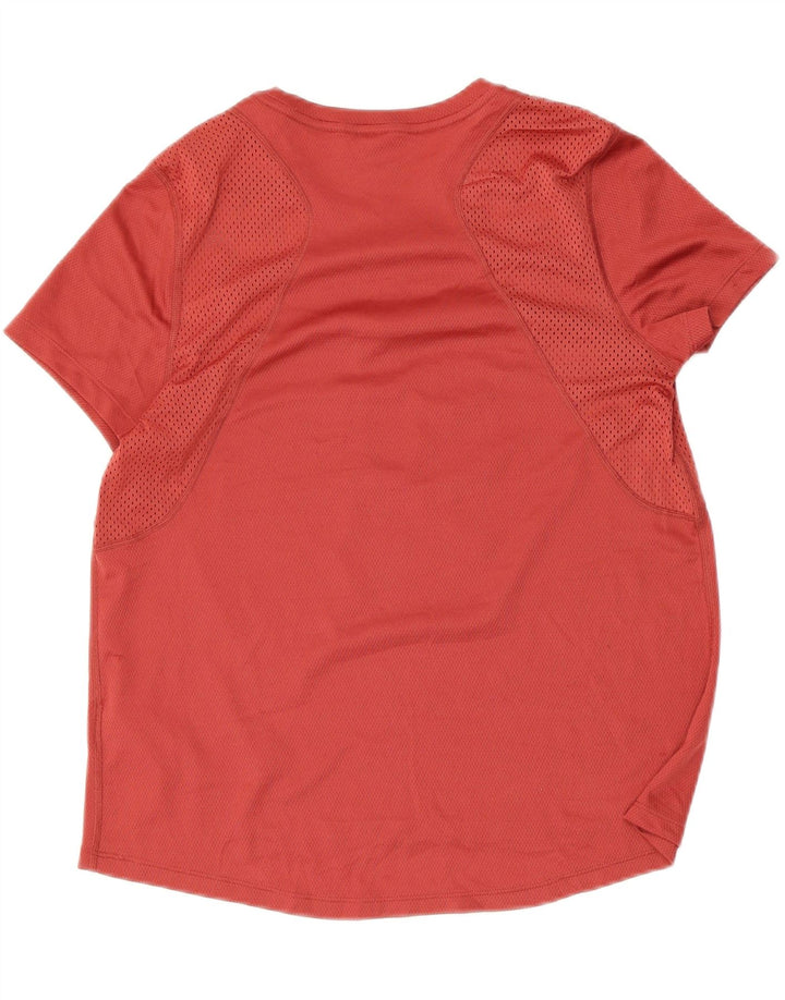 T-shirt grafica da running Nike Dri Fit da donna, taglia UK 12, poliestere rosso medio
