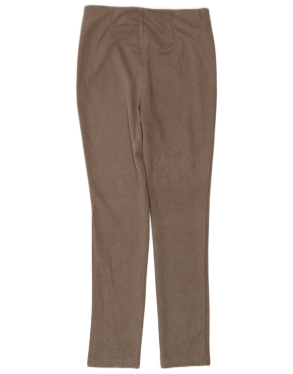 Pantaloni casual skinny da donna Zara piccoli W26 L28 gessati beige