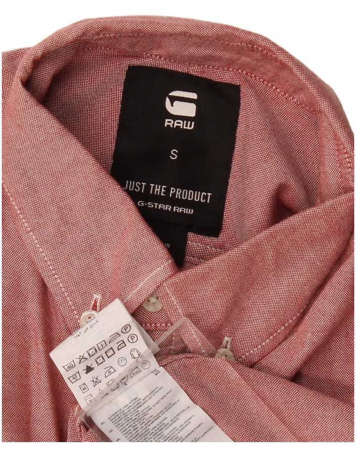 Camicia da uomo G-Star piccola in cotone rosso