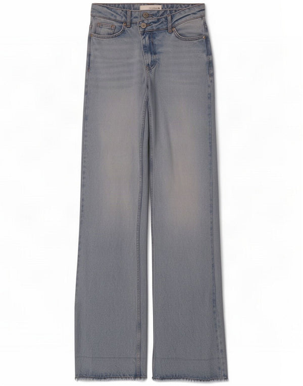 Zara Jeans a gamba larga da donna EU 32 2XS W22 L36 Blu