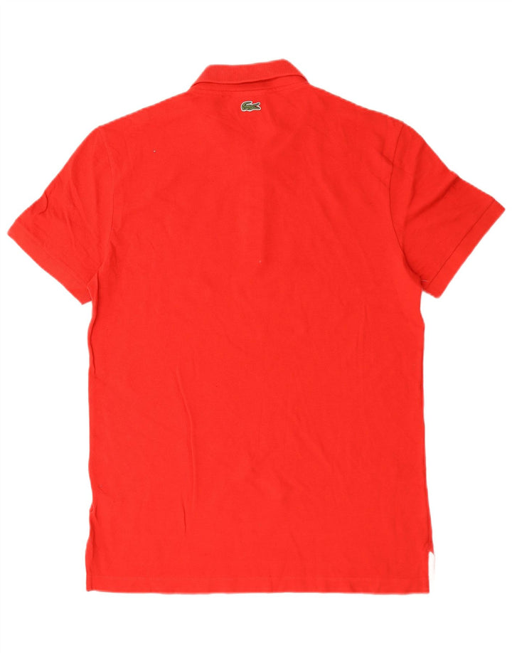 Polo Lacoste da uomo vestibilità regolare taglia 4 cotone rosso medio