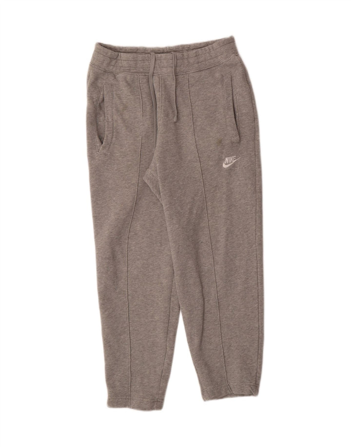 NIKE Womens Crop Tracksuit Trousers UK 12 Medium  Grey Cotton Vintage Nike and Second-Hand Nike from Messina Hembry 