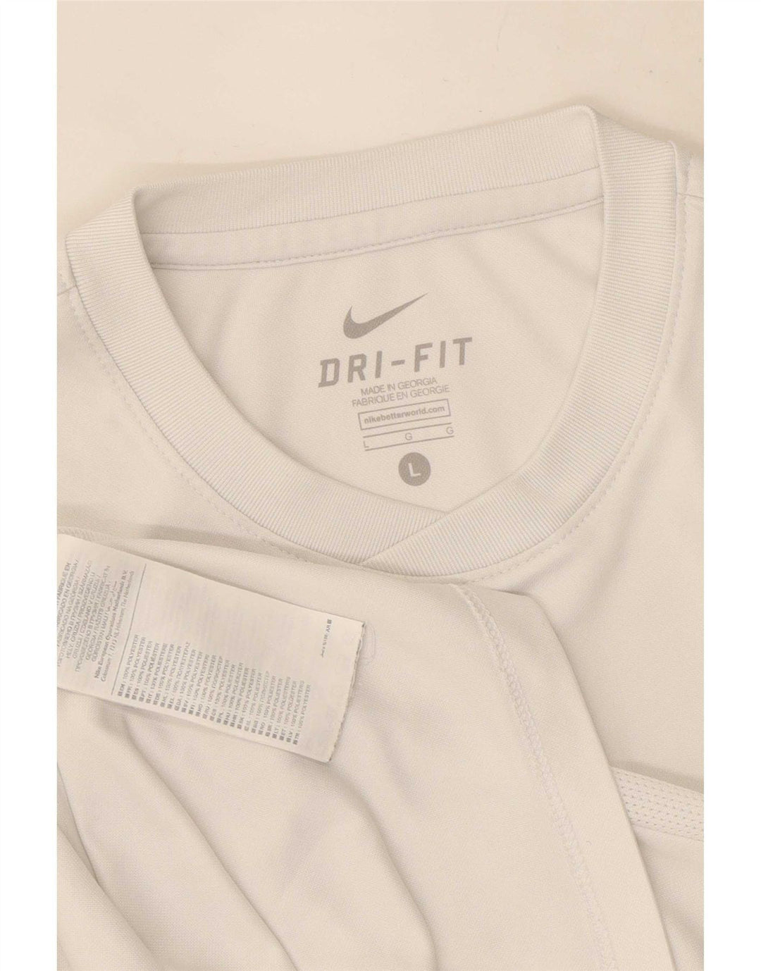 T-shirt Nike Dri Fit da uomo, grande, in poliestere bianco