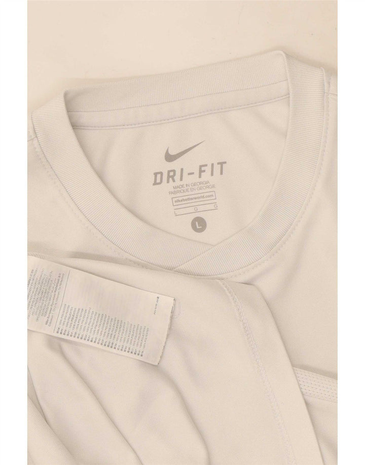T-shirt Nike Dri Fit da uomo, grande, in poliestere bianco