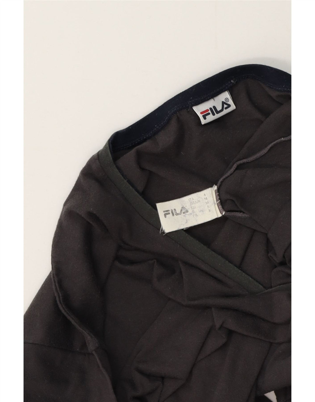 T-shirt Fila da uomo Top in cotone grigio medio
