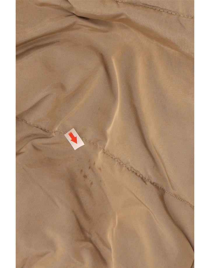 Giacca imbottita con cappuccio da uomo Zara UK 40 grande in nylon beige