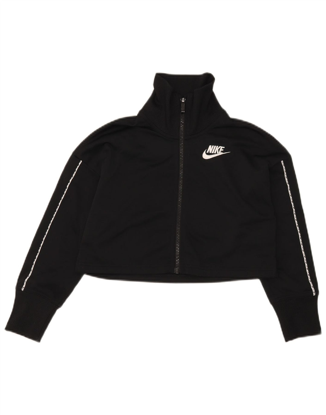 Giacca corta da tuta da donna Nike UK 10 piccola poliestere nero