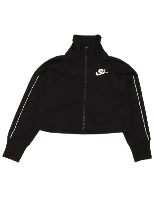 Giacca corta da tuta da donna Nike UK 10 piccola poliestere nero