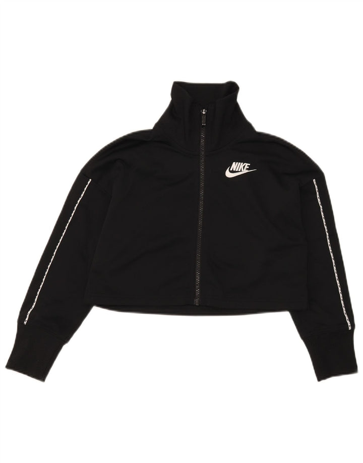 Giacca corta da tuta da donna Nike UK 10 piccola poliestere nero