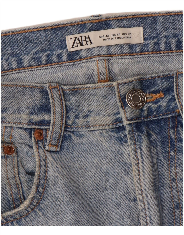 Jeans corti da uomo ZARA EU 42 Large W32 L24 Blu