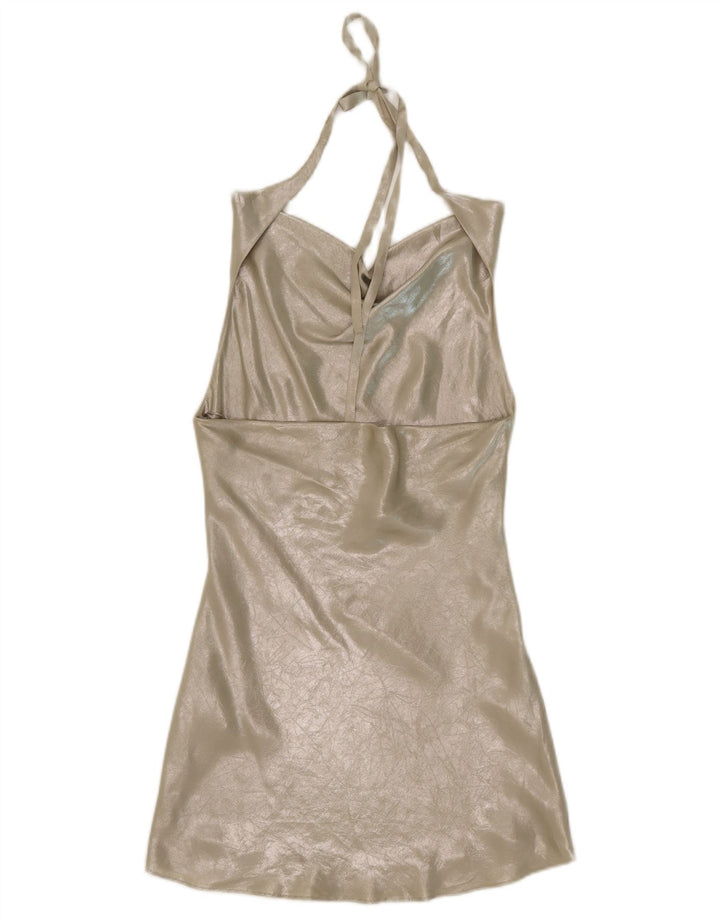 Abito all'americana da donna Zara UK 6 XS argento poliestere