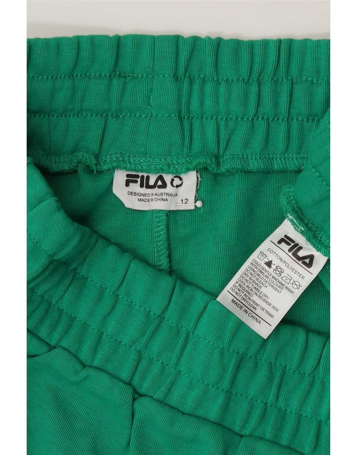 Pantaloncini sportivi da donna Fila UK 12 cotone verde medio