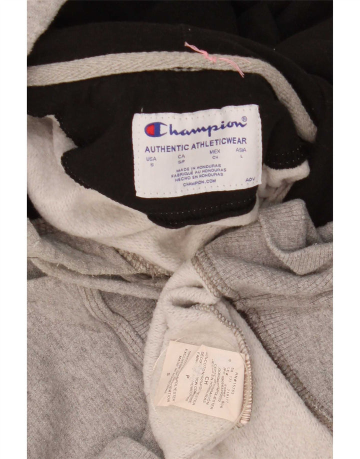 Felpa con cappuccio da uomo Champion piccola in cotone grigio