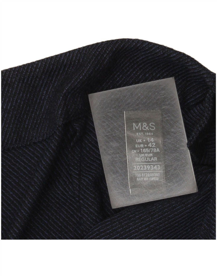 Pantaloni casual da donna Marks & Spencer UK 14 medi W34 L28 Blu navy