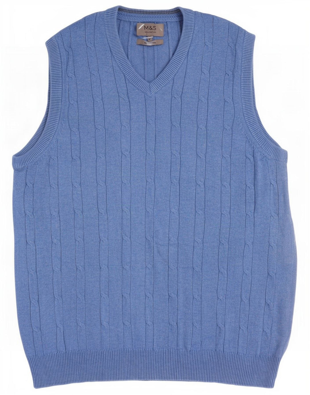 Canotta da uomo Marks & Spencer piccola in cotone blu