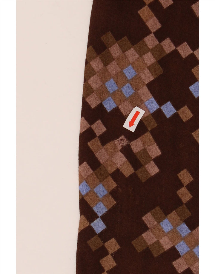 Giubbotto bomber da donna VINTAGE UK 12 Marrone medio geometrico