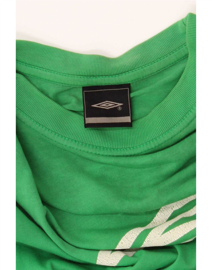 T-shirt grafica da uomo Umbro Top in cotone verde medio