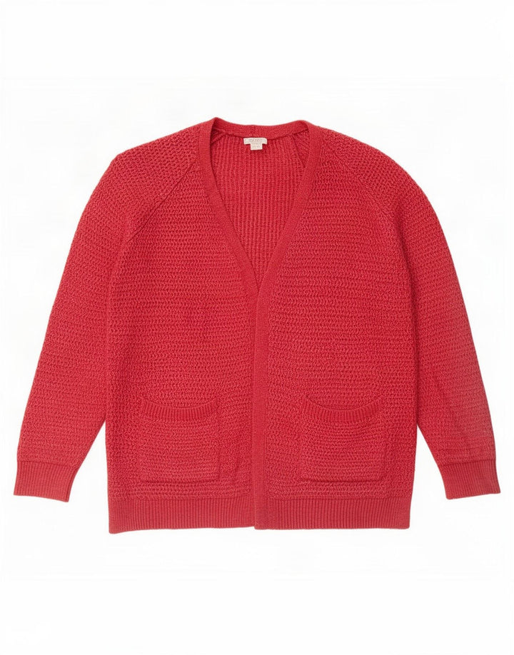 Maglione cardigan aperto oversize da donna Fat Face UK 12 Viscosa rossa media