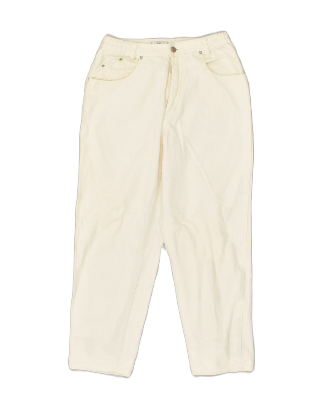 C&A Womens Tapered Jeans UK 18 XL W32 L26 White Cotton | Vintage C&A | Thrift | Second-Hand C&A | Used Clothing | Messina Hembry 