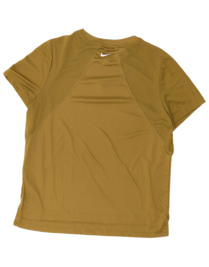 T-shirt grafica Nike Dri Fit da uomo, taglia grande, in poliestere kaki