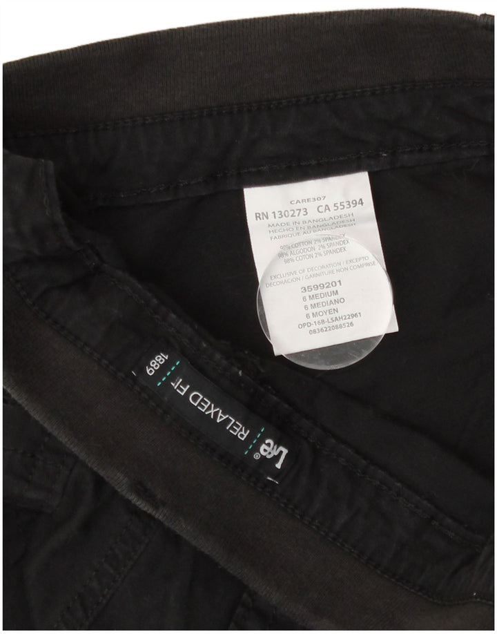 Pantaloncini cargo Lee da donna dalla vestibilità rilassata US 6 medi W28 cotone nero